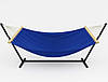 Підвісний двомісний гамак із планкою WISH синій однотонний XXL 200х150 WCG, фото 4