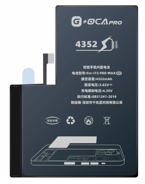 Аккумулятор для iPhone 13 Pro Max A2653, 4352mAh, без контролера, оригінал PRC G+OCA PRo