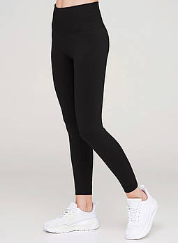 Лосини безшовні щільні спортивні з широким поясом Giulia Leggings Energy чорного кольору S/M L/XL