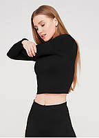 Топ спортивний з довгим рукавом Giulia Crop Top блакитного чорного темно-синього бордового кольорів розміри S/M L/XL, фото 3