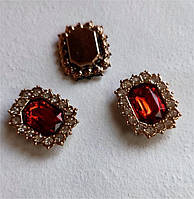 Серединка 2*2,3см червона (1шт) акрилова