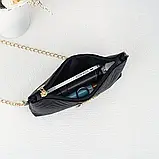 Жіноча сумка з золотою фурнітурою, розмір 20/14 см, фото 3