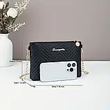 Жіноча сумка з золотою фурнітурою, розмір 20/14 см, фото 2