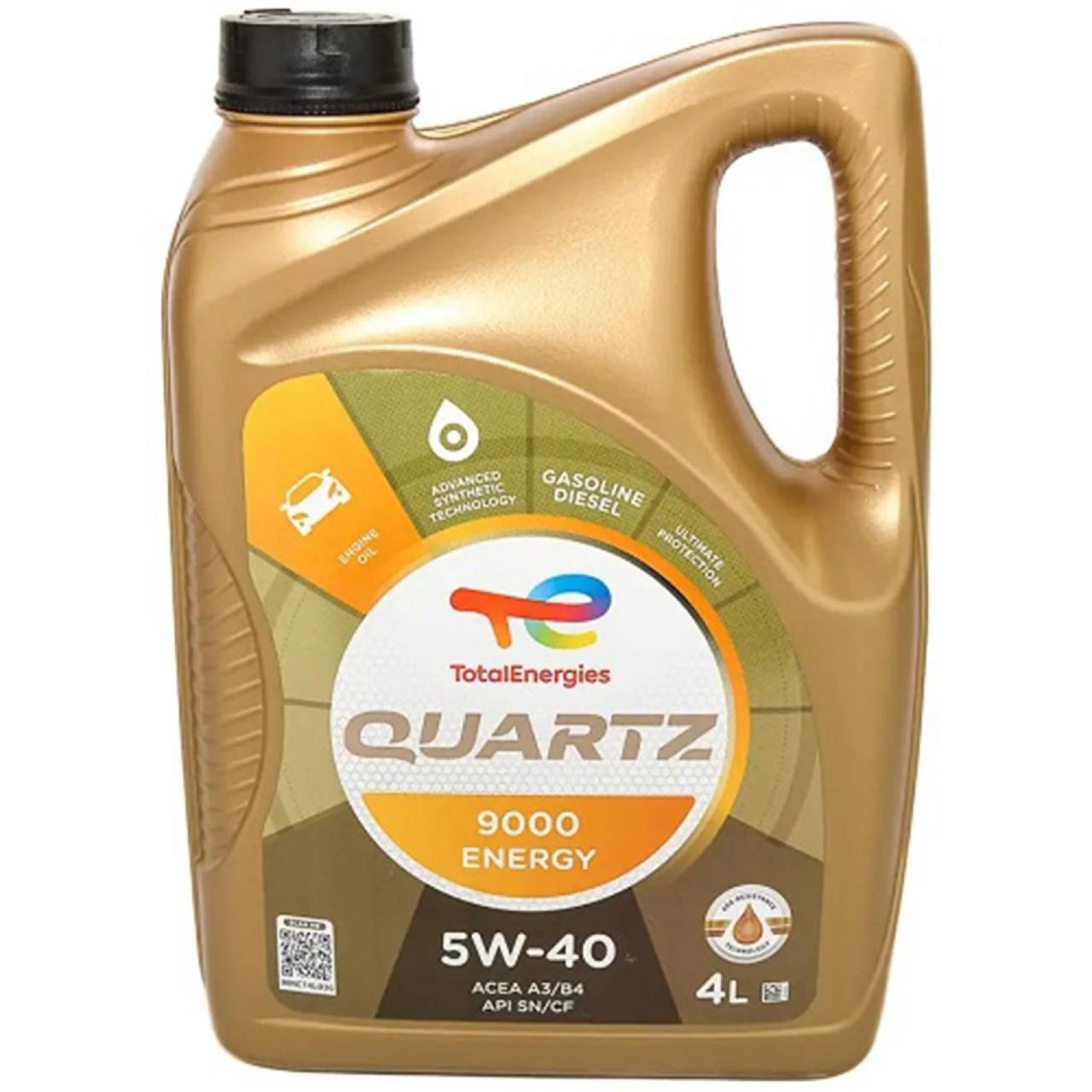 Олива моторна Quartz Energy 9000 A3/B4 SN/CF 5W-40 4 л (170323) Total