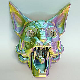 Підставка для навушників на стіну 3D Кіт, 18 см/Настінний тримач для навушників голова кота