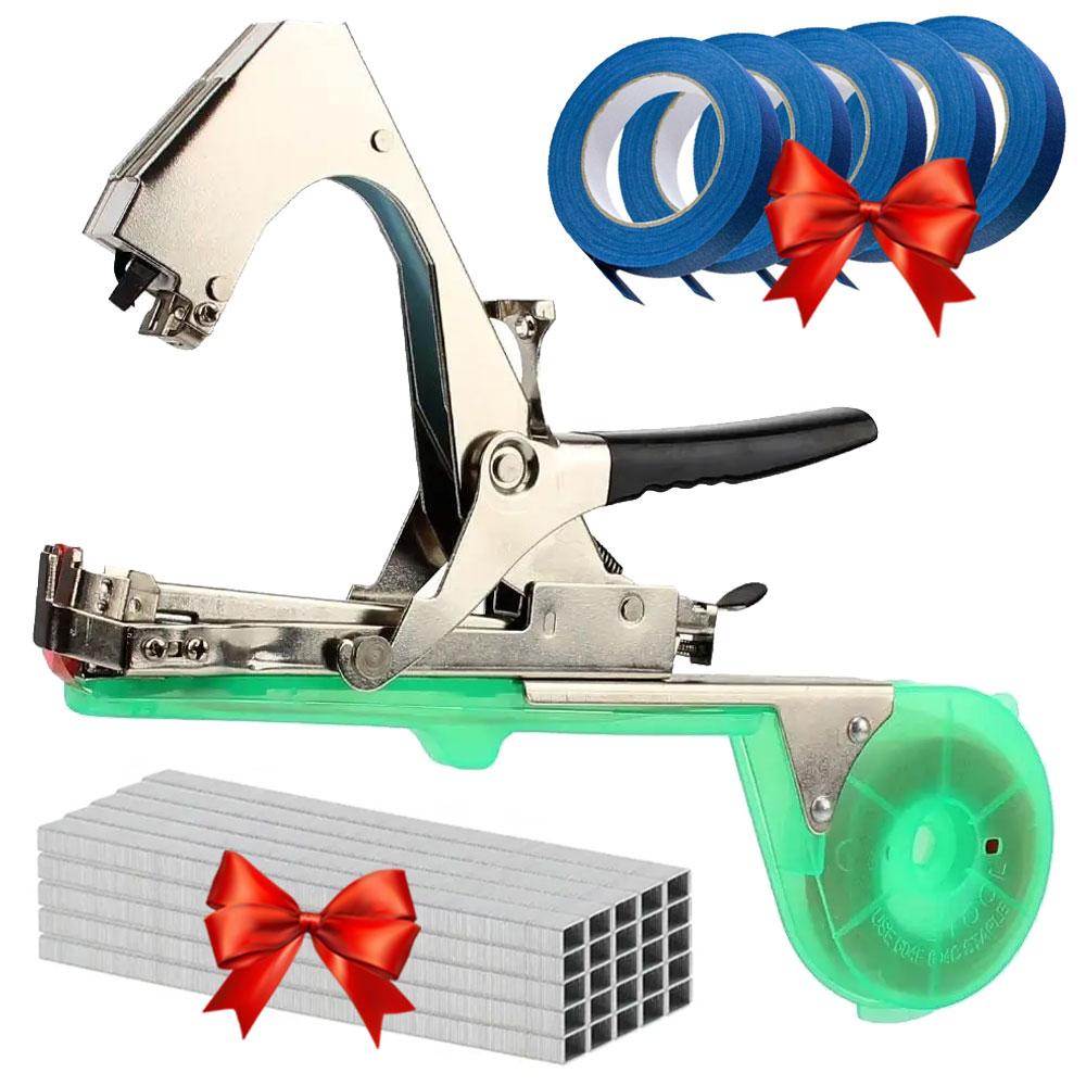 Степлер Тапенер Tapetool + Подарунок 10000шт  Скоби 604С + 5шт Стрічка для садового степлера / Степлер садовий, фото 1