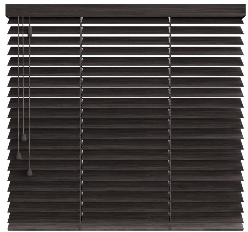 Жалюзі дерев'яні ламель 50мм колір Темний горіх, фото 1