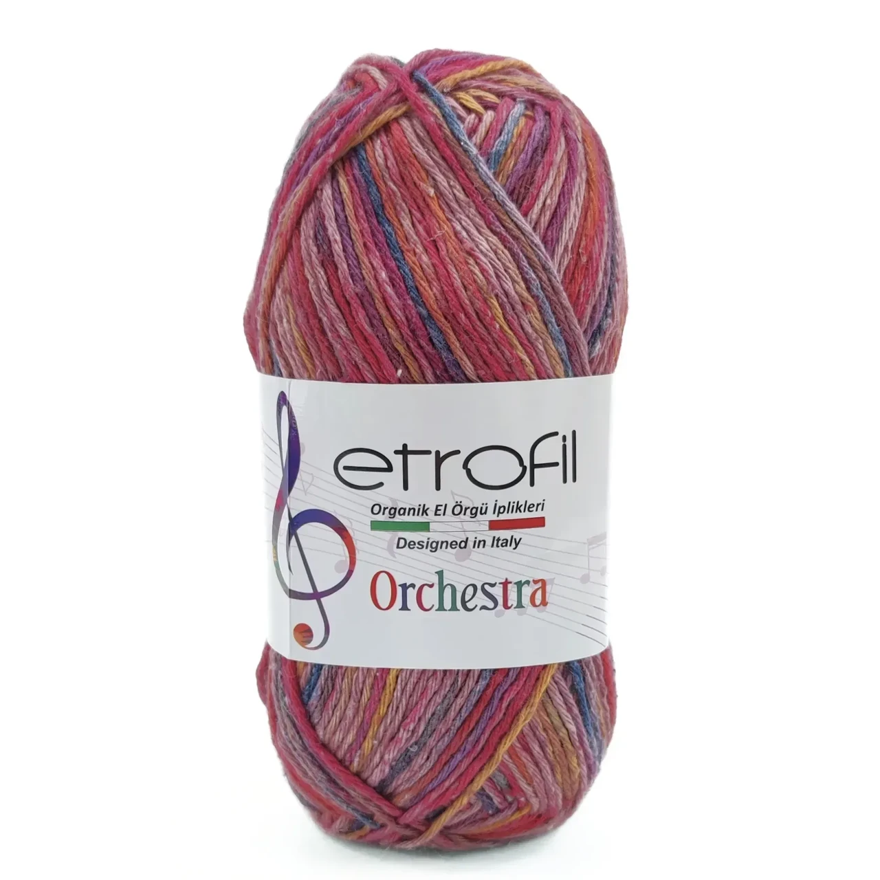 Пряжа Orchestra/Оркестра, бордовий-синій-рожевий Viola SE678, Etrofil, фото 1