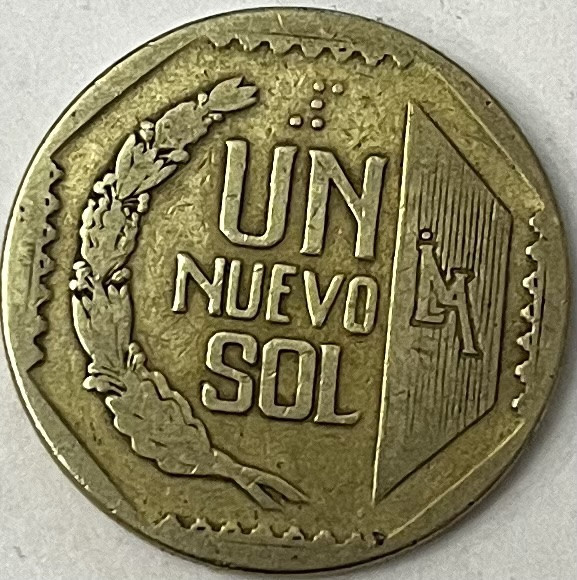 Монета Перу 1 сіль 1993 р.