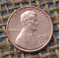 1 цент 1976 року. (D) США