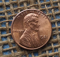 1 цент 1981 року.  США