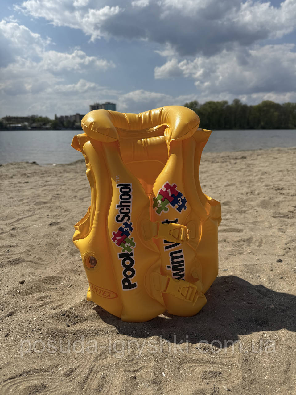 Надувний жилет дитячий Intex 58660, серія «Школа плавання», розмір 50 х 47 см, рекоменд. вік 3-6 років