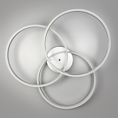 LED світильник білий на 3 кільця у сірому корпусі Ø 80 см A 55065/3 Silver+CH
