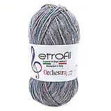 Пряжа Orchestra/Оркестра, сірий-тауп-блакитний Flute SE680, Etrofil, фото 2
