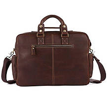 Сумка чоловіча Vintage 14075 шкіряна Коричнева, фото 5