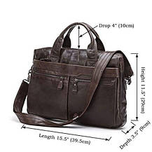 Сумка чоловіча Vintage 14088 Коричнева, фото 5