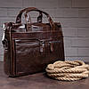 Сумка чоловіча Vintage 14088 Коричнева, фото 10