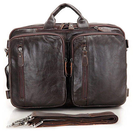 Сумка чоловіча Vintage 14106 трансформер Коричнева, фото 1