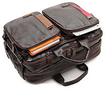 Сумка чоловіча Vintage 14106 трансформер Коричнева, фото 5