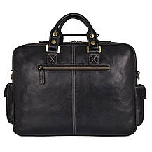 Багатофункціональна сумка з натуральної шкіри Vintage 14204 Чорна, фото 2