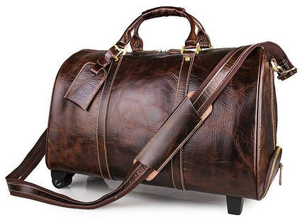 Сумка дорожня Vintage 14254 на колесах Коричнева, фото 1
