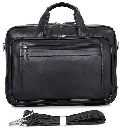 Сумка чоловіча Vintage 14398 для ноутбука 17 дюймів Чорна, фото 1