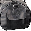 Сумка дорожня Grande Pelle 11046 з вінтажній шкіри Чорна, фото 7