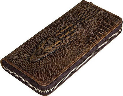 Чоловік клатч Vintage 14462 шкіра під крокодила Коричневий, фото 1