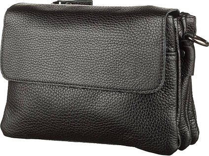 Чоловіча сумка SHVIGEL 11038 шкіряна, Чорна, фото 1