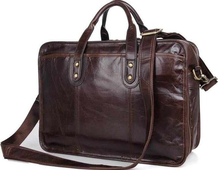 Сумка Vintage 14539 з натуральної шкіри Коричнева