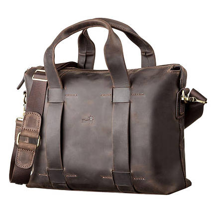 Сумка чоловіча SHVIGEL 11105 шкіряна Коричнева, фото 1