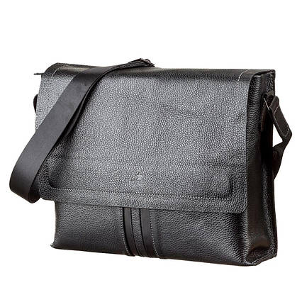 Сумка чоловіча SHVIGEL 11106 шкіряна Чорна, фото 1