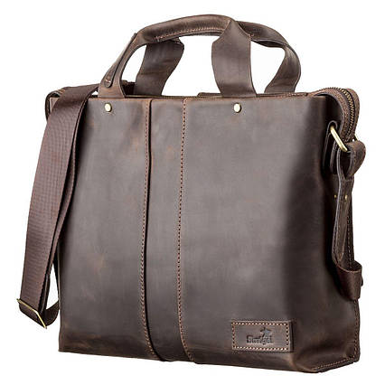 Сумка чоловіча SHVIGEL 11115 шкіряна Коричнева, фото 1