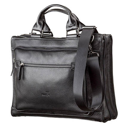 Сумка чоловіча SHVIGEL 11116 шкіряна Чорна, фото 1