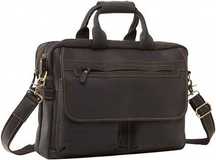 Сумка Vintage 14571 з вінтажної шкіри Коричнева, фото 1