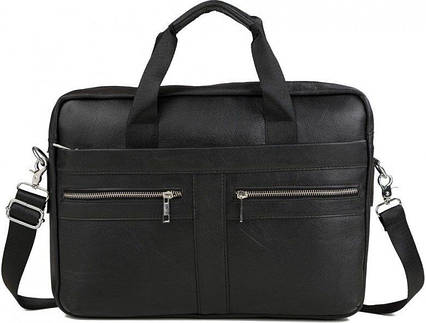 Сумка чоловіча Vintage 14625 шкіряна Чорна, фото 1