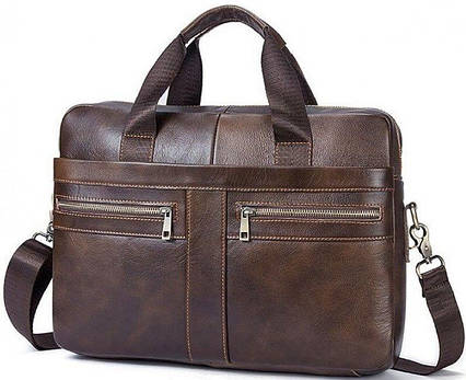 Сумка чоловіча Vintage 14626 шкіряна Коричнева, фото 1