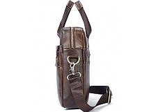 Сумка чоловіча Vintage 14626 шкіряна Коричнева, фото 2