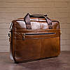 Сумка чоловіча Vintage 14626 шкіряна Коричнева, фото 7