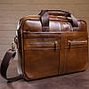 Сумка чоловіча Vintage 14626 шкіряна Коричнева, фото 8