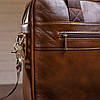 Сумка чоловіча Vintage 14626 шкіряна Коричнева, фото 9
