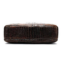 Сумка для ноутбука з тисненням під рептилію Vintage 14719 Коричнева, фото 2