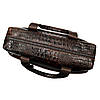 Сумка для ноутбука з тисненням під рептилію Vintage 14719 Коричнева, фото 8