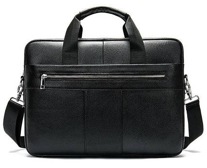 Сумка ділова чоловіча шкіряна Vintage 14794 Чорна, фото 1