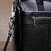 Сумка ділова чоловіча шкіряна Vintage 14794 Чорна, фото 7