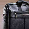 Сумка ділова чоловіча шкіряна Vintage 14794 Чорна, фото 9