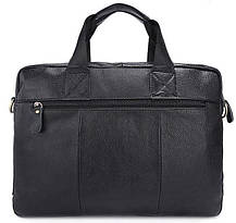 Портфель чоловічий шкіряний з замком Vintage 14801 Чорний, фото 2