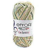 Пряжа Orchestra/Оркестра, зелений-помаранчевий-жовтий Cello SE679, Etrofil, фото 2