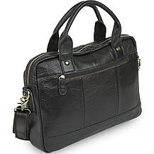 Сумка для ноутбуку з натуральної шкіри Vintage 14868 Чорна, фото 2