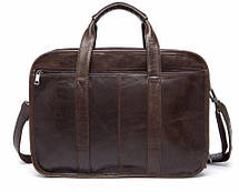 Сумка для ноутбуку з натуральної шкіри Vintage 14870 Коричнева, фото 2